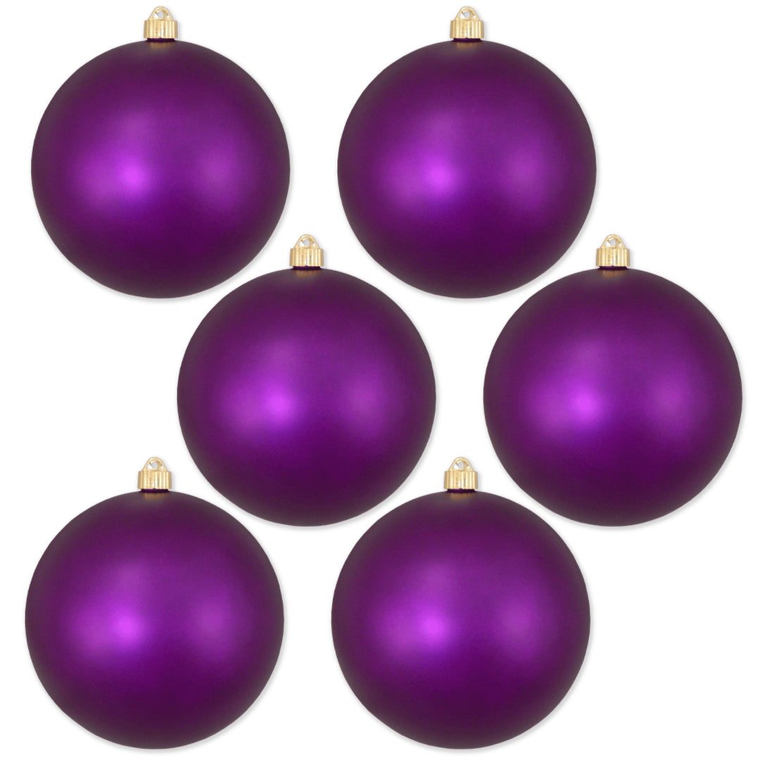 8" (200mm) Giant Commercial Shatterproof Ball Ornament, Diva, Case, 6 Pieces