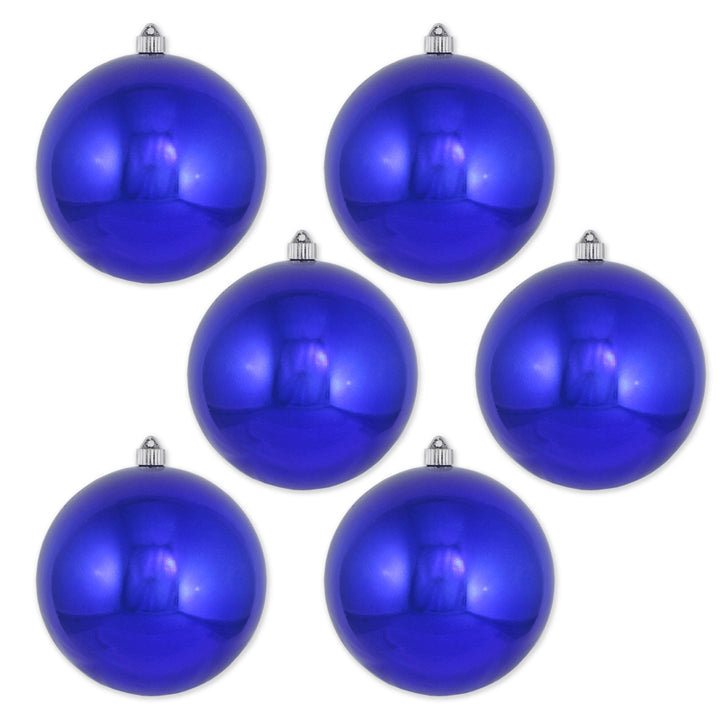 8" (200mm) Giant Commercial Shatterproof Ball Ornament, Azure Blue, Case, 6 Pieces