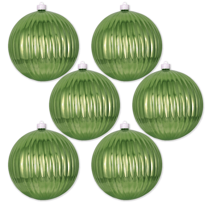 8" (200mm) Giant Commercial Shatterproof Ball Ornament, Limeade, Case, 6 Pieces