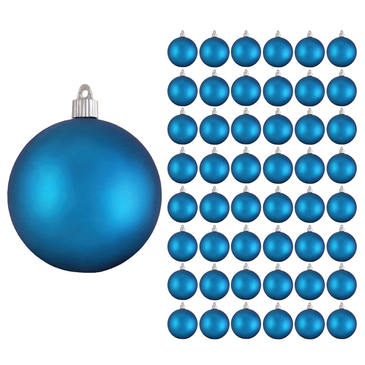 4" (100mm) Commercial Shatterproof Ball Ornament, Matte Aloha, 4 per Bag, 12 Bags per Case, 48 Pieces