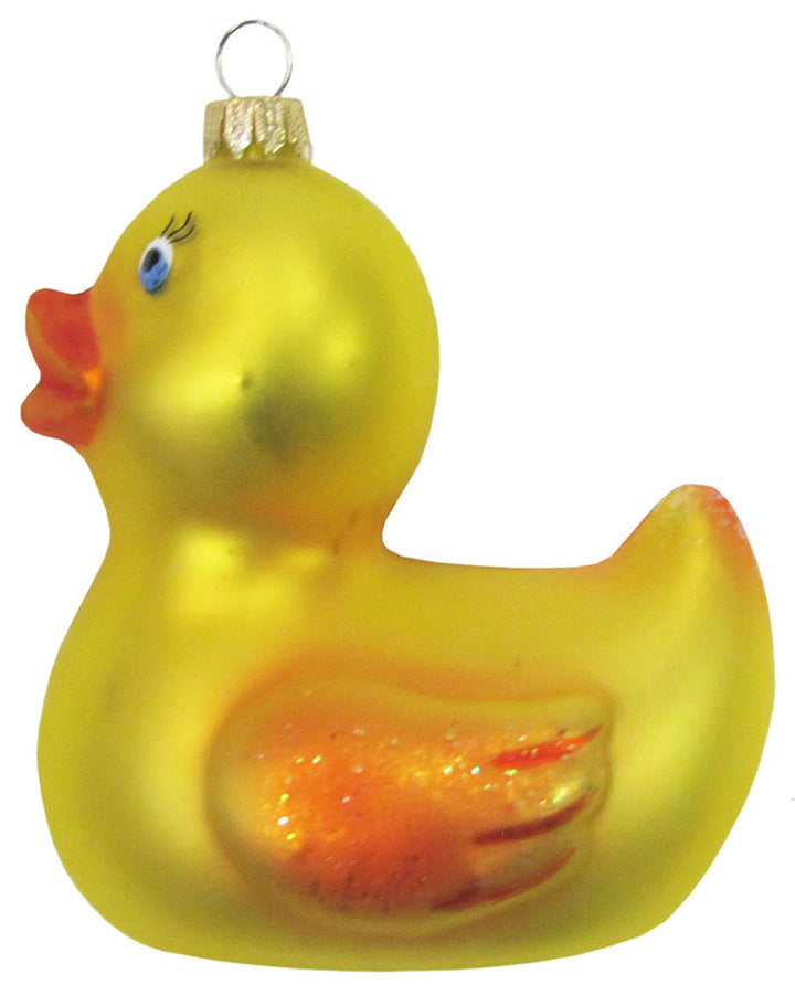 3 3/4" (95mm) Rubber Ducky Figurine Ornaments, 1/Box, 6/Case, 6 Pieces