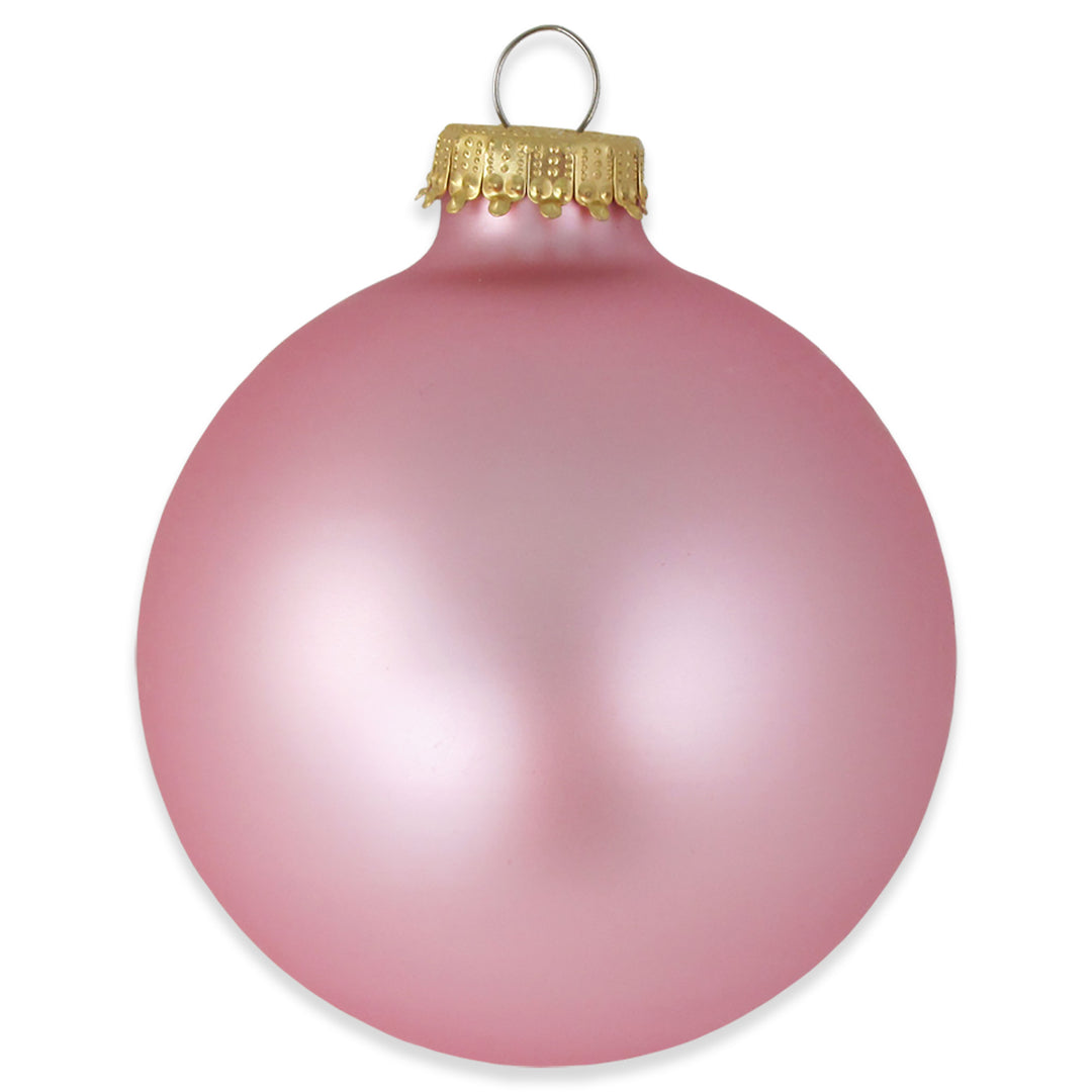 3 1/4" (80mm) Glass Ball Ornament, Tickled Pink, 4/Box, 12/Case, 48 Pieces