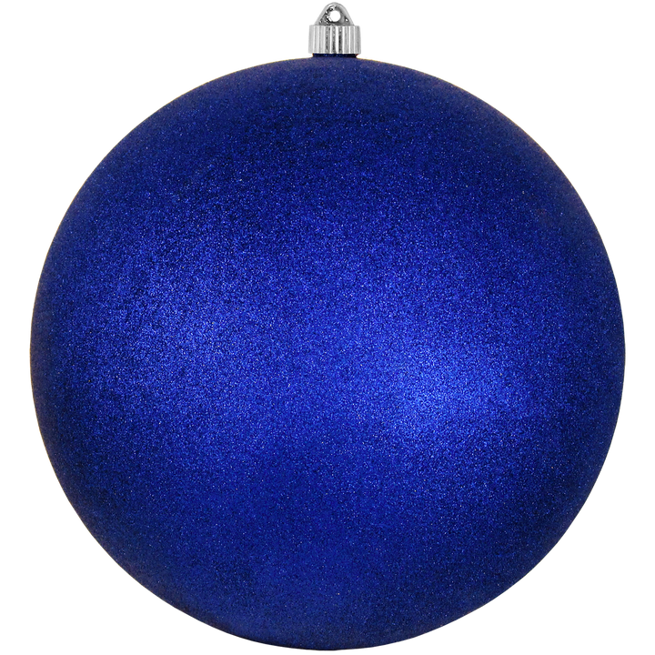 12" (300mm) Giant Commercial Shatterproof Ball Ornament, Dark Blue Glitter, Case, 2 Pieces