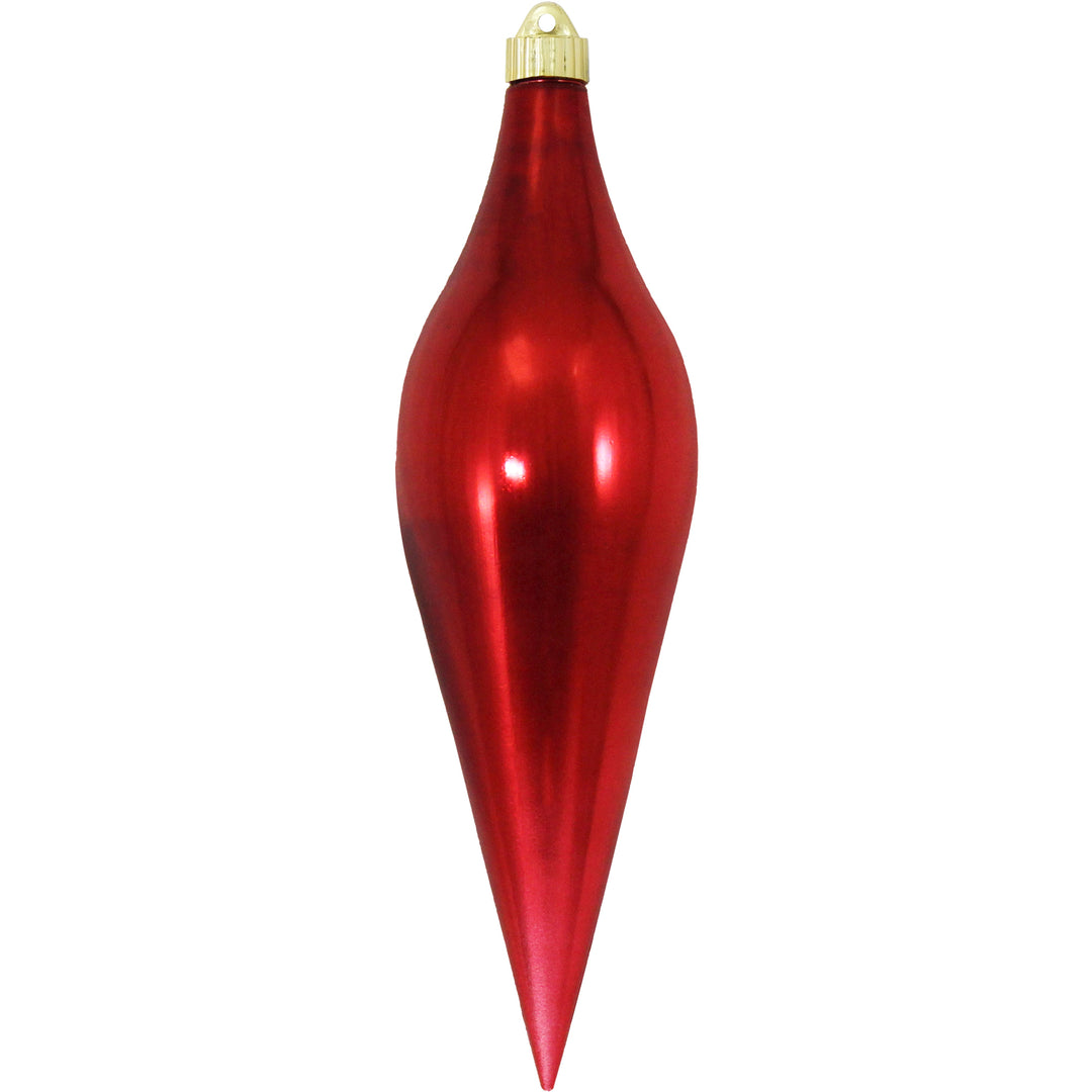 12 2/3" (320mm) Large Commercial Shatterproof Drop Ornaments, Sonic Red, Case, 12 Pieces