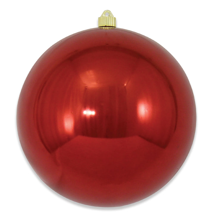 10" (250mm) Giant Commercial Shatterproof Ball Ornament, Sonic Red, Case, 4 Pieces