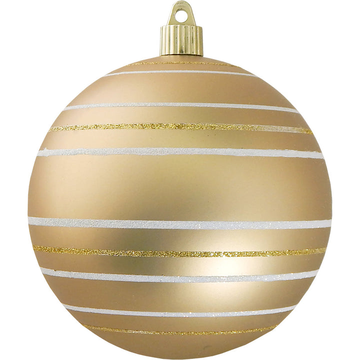 4 3/4" (120mm) Jumbo Commercial Shatterproof Ball Ornament, Gold Dust, Case, 24 Pieces - Christmas by Krebs Wholesale