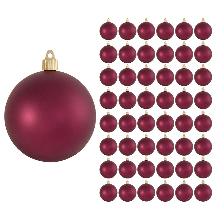 4" (100mm) Commercial Shatterproof Ball Ornament, Matte Bayberry, 4 per Bag, 12 Bags per Case, 48 Pieces