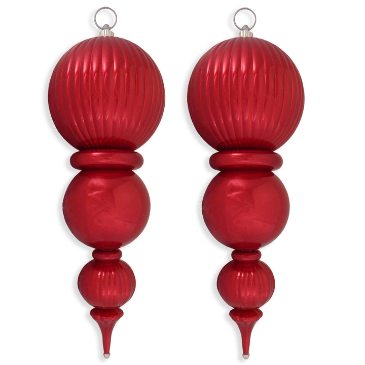 22" Giant Commercial Shatterproof Finials, Sonic Red , Case, 2 Pieces