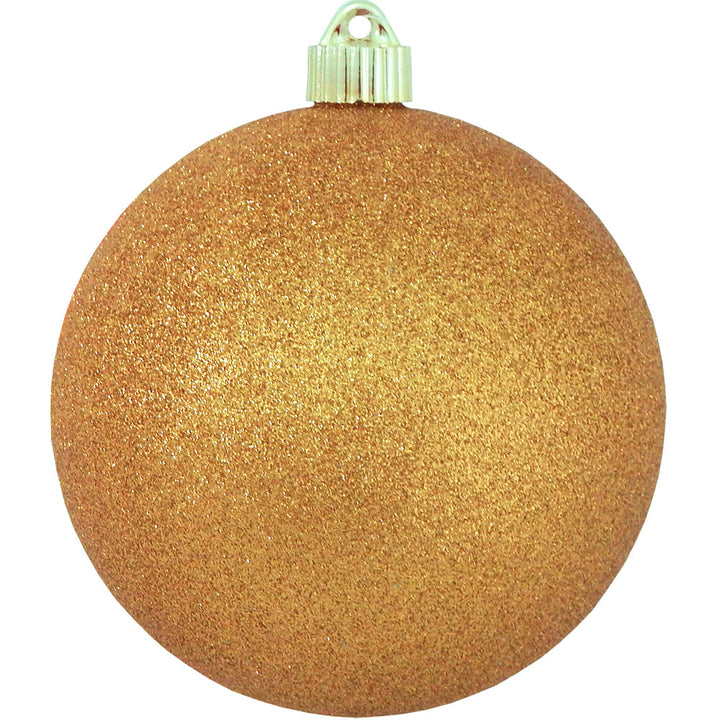 6" (150mm) Large Commercial Shatterproof Ball Ornaments, Antique Gold Orange, 1/Box, 12/Case, 12 Pieces - Christmas by Krebs Wholesale