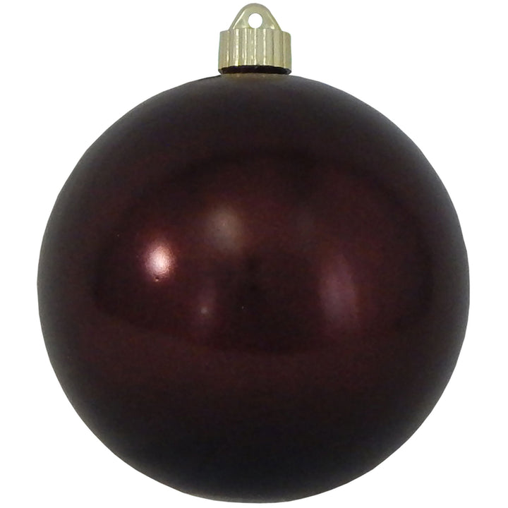 6" (150mm) Commercial Shatterproof Ball Ornament, Shiny Hot Java Brown, 2 per Bag, 6 Bags per Case, 12 Pieces