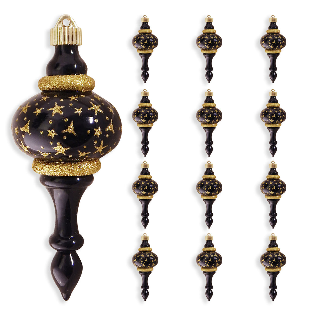 8 2/3" (220mm) Large Commercial Shatterproof Finials, Onyx , Case, 12 Pieces
