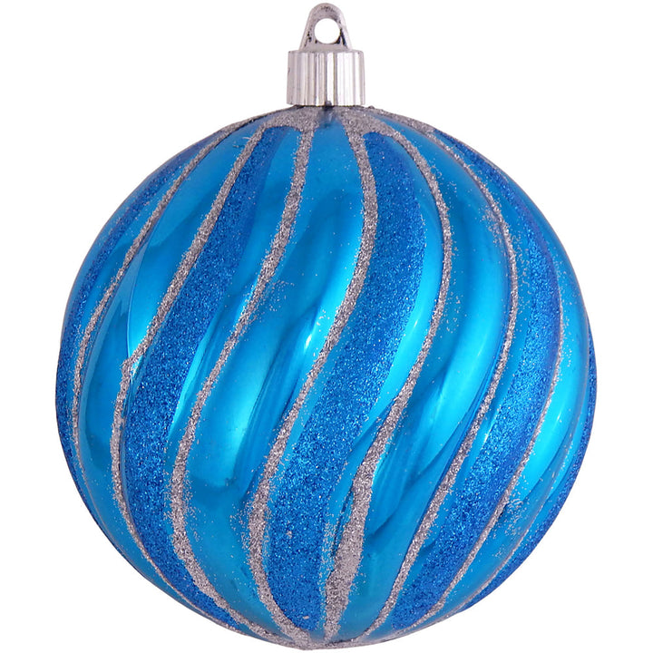 4 3/4" (120mm) Jumbo Commercial Shatterproof Ball Ornament, Balmy Seas, Case, 24 Pieces - Christmas by Krebs Wholesale