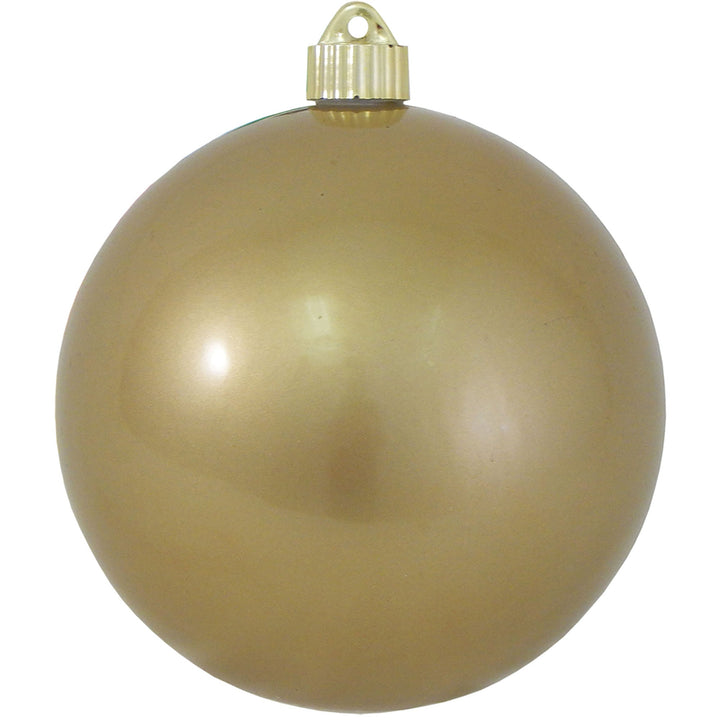 6" (150mm) Commercial Shatterproof Ball Ornament, Candy Gold, 2 per Bag, 6 Bags per Case, 12 Pieces