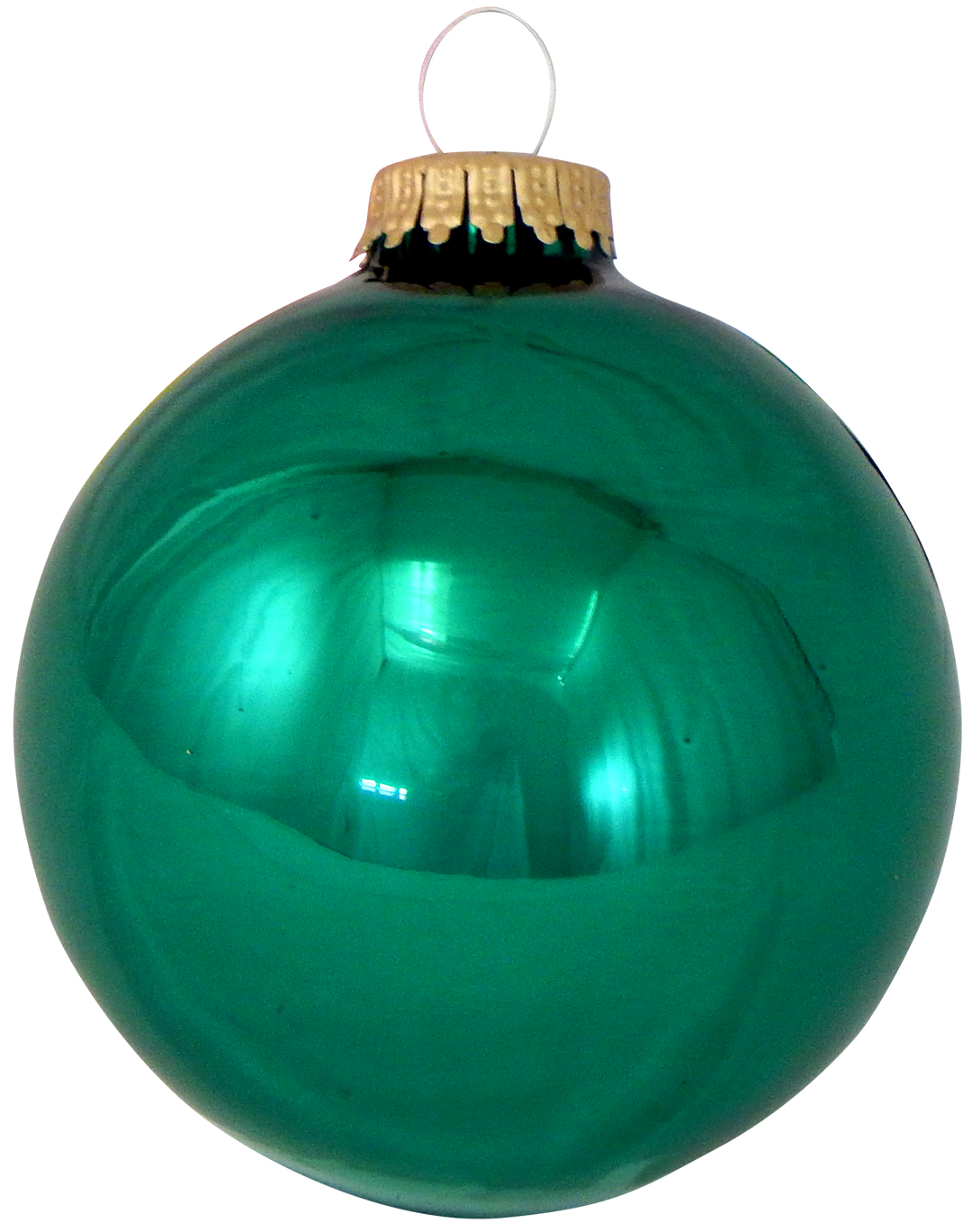 3 1/4" (80mm) Glass Ball Ornament, Emerald Green, 4/Box, 12/Case, 48 Pieces