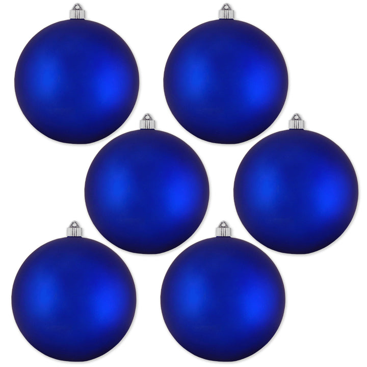 8" (200mm) Giant Commercial Shatterproof Ball Ornament, Regal Blue, Case, 6 Pieces