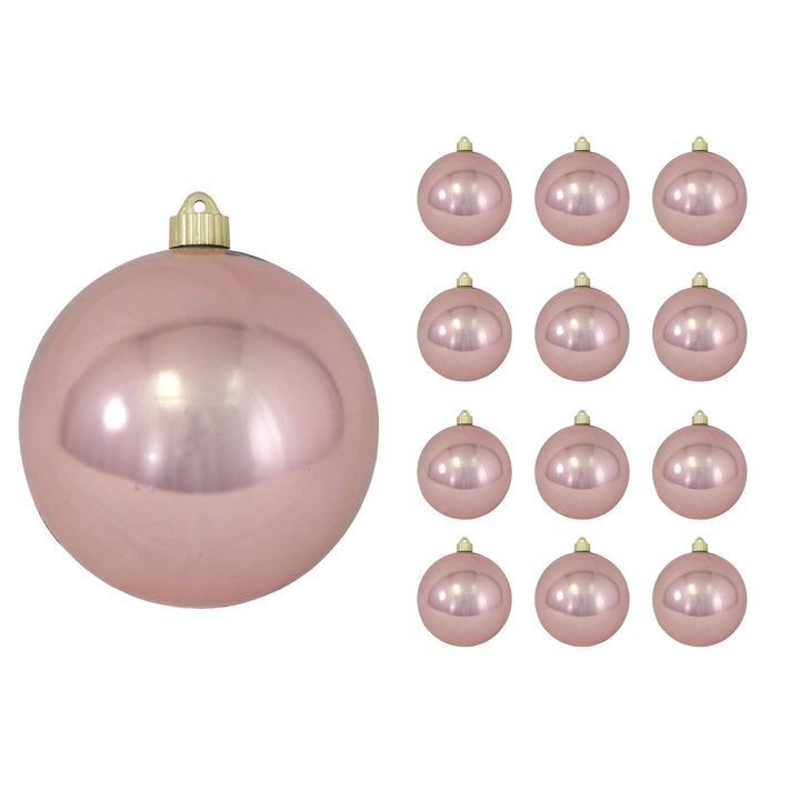 6" (150mm) Commercial Shatterproof Ball Ornament, Shiny Angel Wings Pink, 2 per Bag, 6 Bags per Case, 12 Pieces