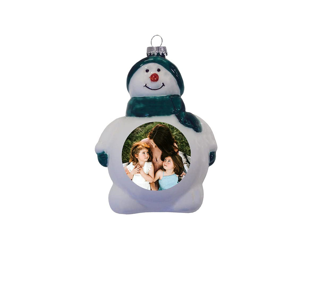 5" (127mm) Snowman with Emerald Green Hat and Scarf Figurine Ornaments, 1/Box, 12/Case, 12 Pieces