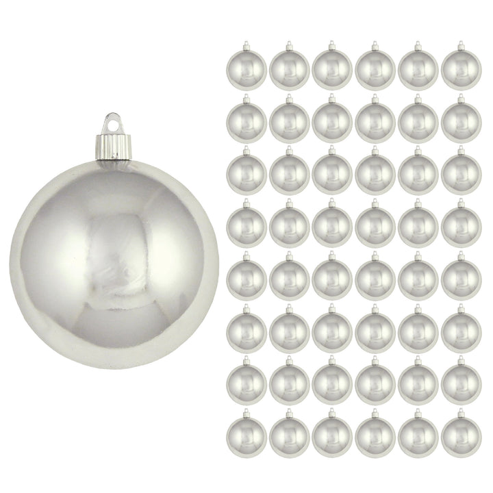 4" (100mm) Commercial Shatterproof Ball Ornament, Shiny Looking Glass, 4 per Bag, 12 Bags per Case, 48 Pieces