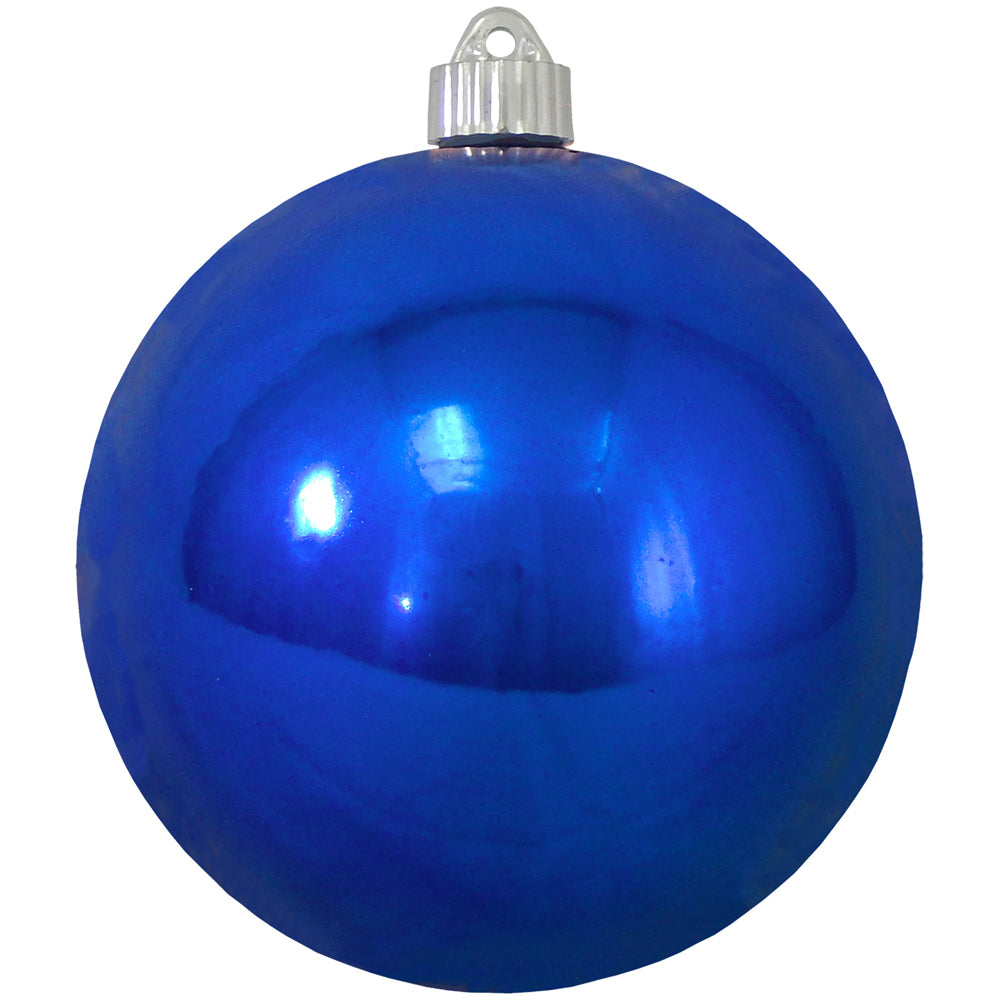 6" (150mm) Giant Commercial Pre-Wired Shatterproof Ball Ornament, Azure Blue, Case, 12 Pieces
