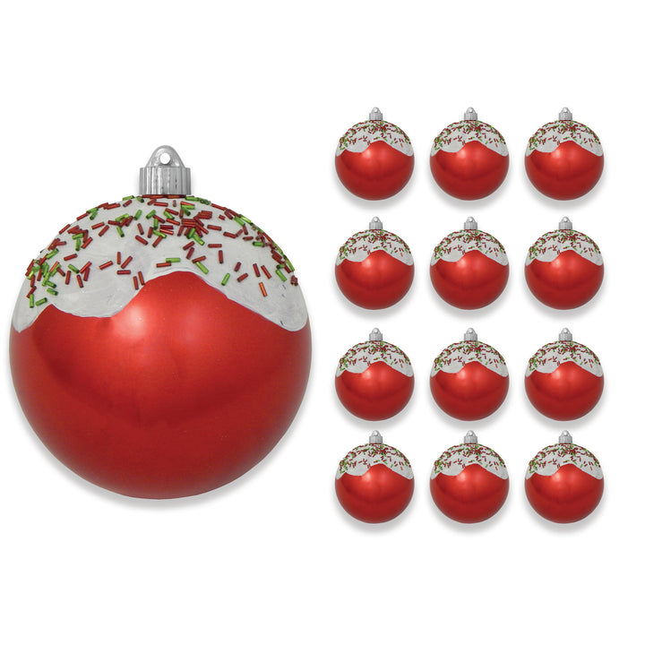6" (150mm) Large Commercial Shatterproof Ball Ornaments, True Love, 1/Box, 12/Case, 12 Pieces