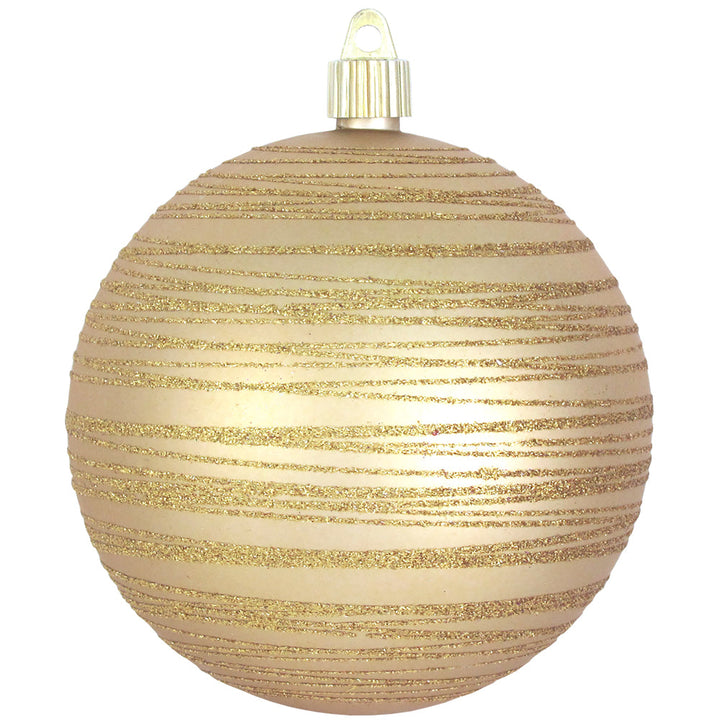 Gold Dust 4 3/4" (120mm) Shatterproof Ball with Gold Tangles, Case, 24 Pieces - Christmas by Krebs Wholesale