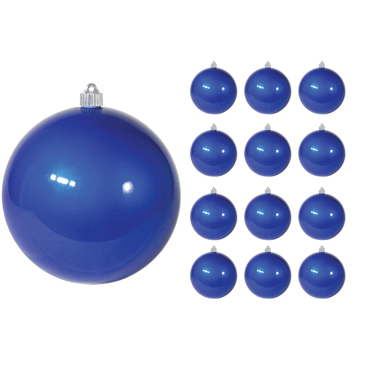 6" (150mm) Commercial Shatterproof Ball Ornament, Candy Blue, 2 per Bag, 6 Bags per Case, 12 Pieces