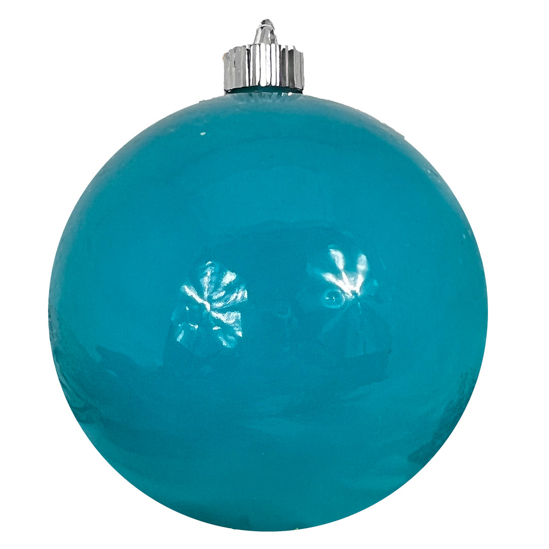 6" (150mm) Large Commercial Shatterproof Ball Ornaments, Baja Blue, 1/Box, 12/Case, 12 Pieces