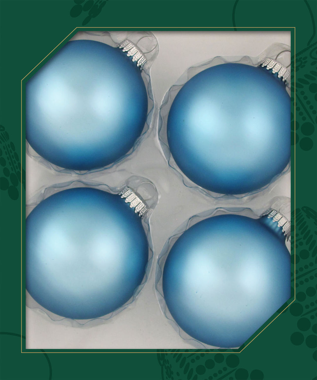 3 1/4" (80mm) Glass Ball Ornament, Alpine Velvet, 4/Box, 12/Case, 48 Pieces