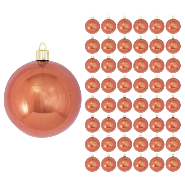 4" (100mm) Commercial Shatterproof Ball Ornament, Shiny Two Cents, 4 per Bag, 12 Bags per Case, 48 Pieces