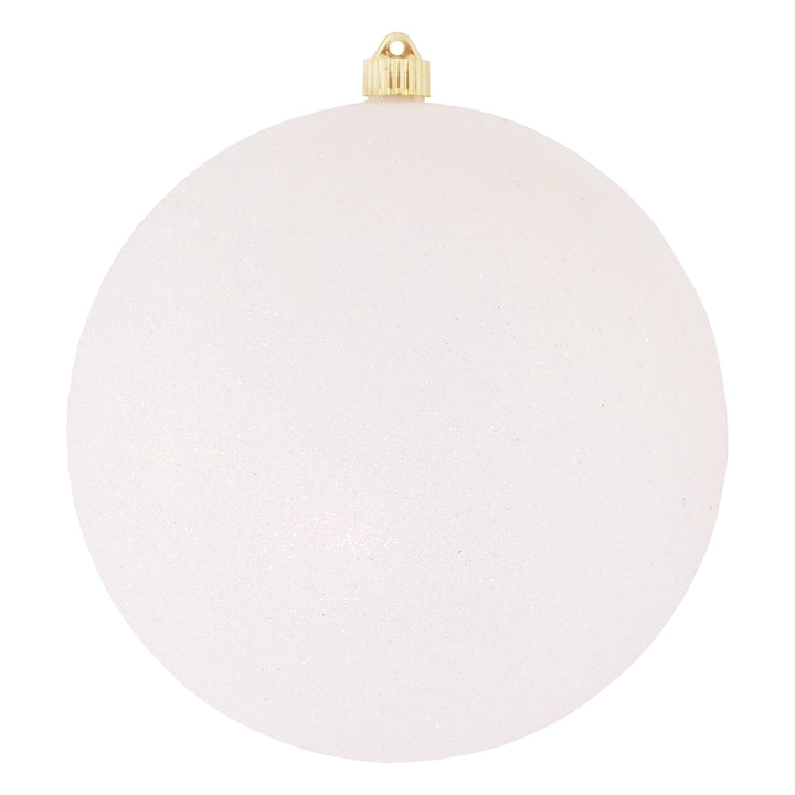 10" (250mm) Giant Commercial Shatterproof Ball Ornament, Snowball Glitter, Case, 4 Pieces
