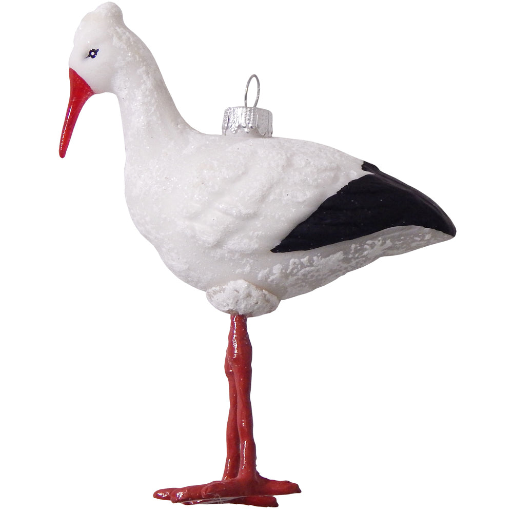 4" (100mm) Stork Figurine Ornaments, 1/Box, 6/Case, 6 Pieces