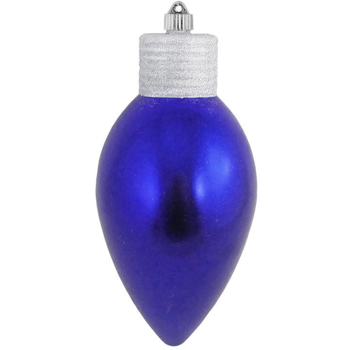 12" (300mm) Giant Commercial Shatterproof C9 Light Bulb Ornament, Azure Blue, Case, 6 Pieces
