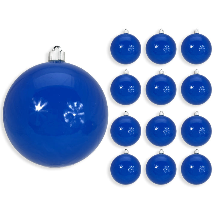 6" (150mm) Large Commercial Shatterproof Ball Ornaments, Ocean Blue, 1/Box, 12/Case, 12 Pieces