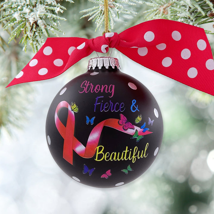3 1/4" (80mm) Personalizable Hugs Specialty Gift Ornaments, Breast Cancer Awareness, Ebony Black. 1/Box, 12/Case, 12 Pieces