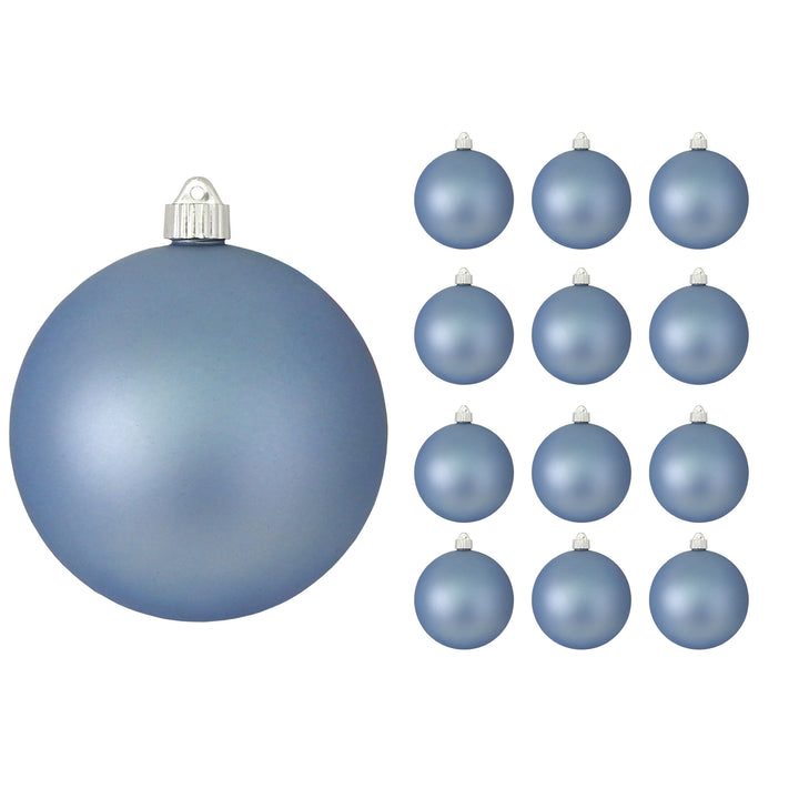 6" (150mm) Commercial Shatterproof Ball Ornament, Matte Arctic Chill Blue, 2 per Bag, 6 Bags per Case, 12 Pieces