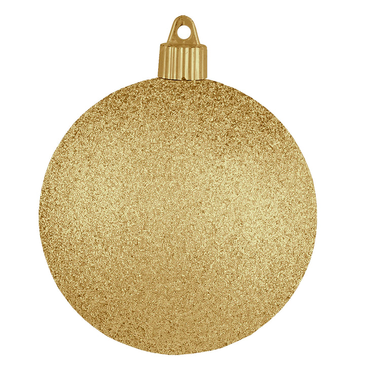 4" (100mm) Commercial Shatterproof Ball Ornament, Gold Glitter, 4 per Bag, 12 Bags per Case, 48 Pieces