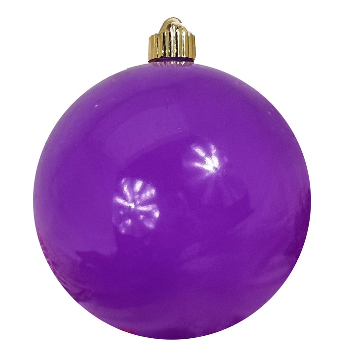 6" (150mm) Large Commercial Shatterproof Ball Ornaments, Celebration Purple, 1/Box, 12/Case, 12 Pieces