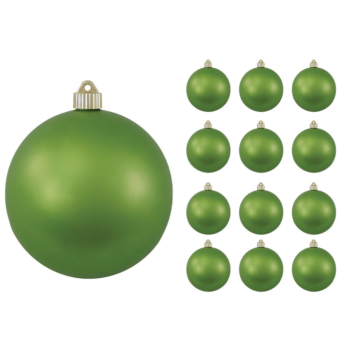 6" (150mm) Commercial Shatterproof Ball Ornament, Matte Krypton Green, 2 per Bag, 6 Bags per Case, 12 Pieces