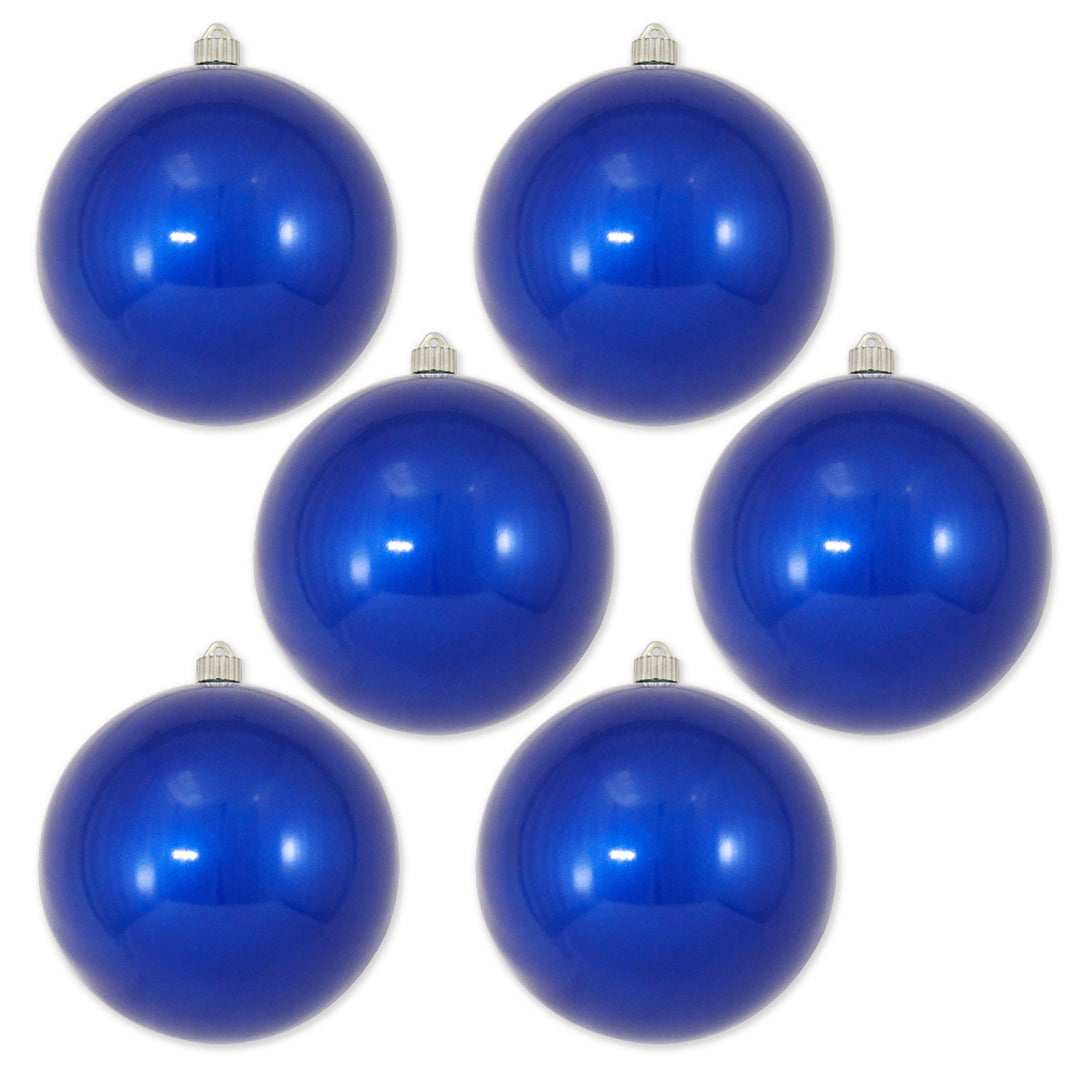 8" (200mm) Giant Commercial Shatterproof Ball Ornament, Candy Blue, Case, 6 Pieces