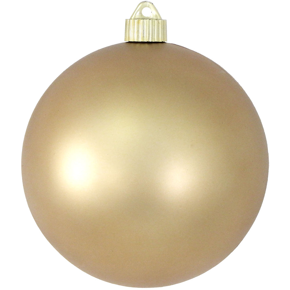 6" (150mm) Giant Commercial Shatterproof Ball Ornament, Gold Dust, Case, 12 Pieces