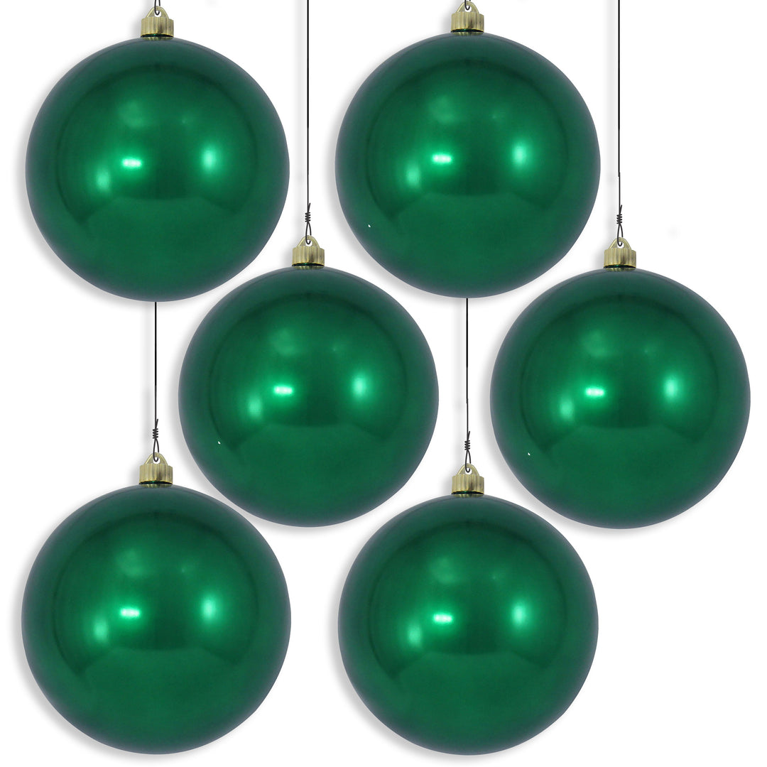 8" (200mm) Giant Commercial Pre-Wired Shatterproof Ball Ornament, Blarney, Case, 6 Pieces