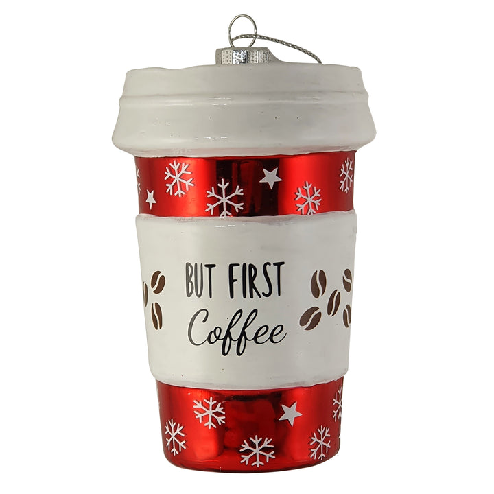 Red To Go Coffee Cup Figurine Ornaments, 1/Box, 6/Case, 6 Pieces
