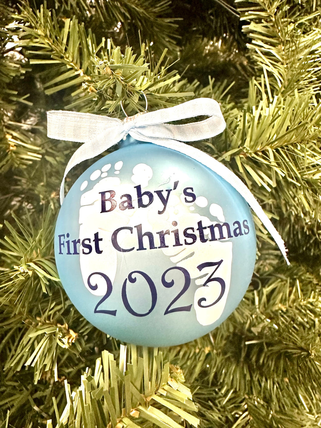 3 1/4" (80mm) Ball Ornaments Babys First Christmas 2023 Personalizable, Multi, 1/Box, 12/Case, 12 Pieces