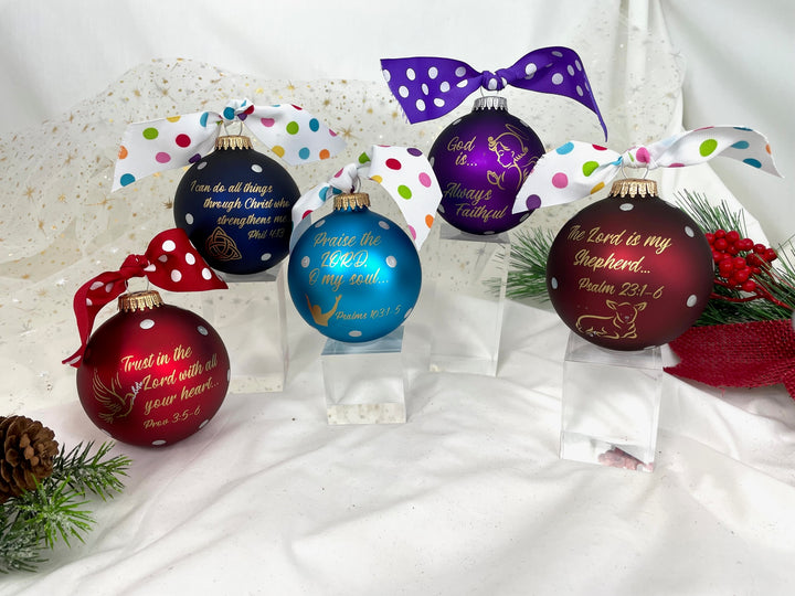 3 1/4" (80mm) Personalizable Hugs Specialty Gift Ornaments, God is Always Faithful, Purple Magic, 1/Box, 12/Case, 12 Pieces