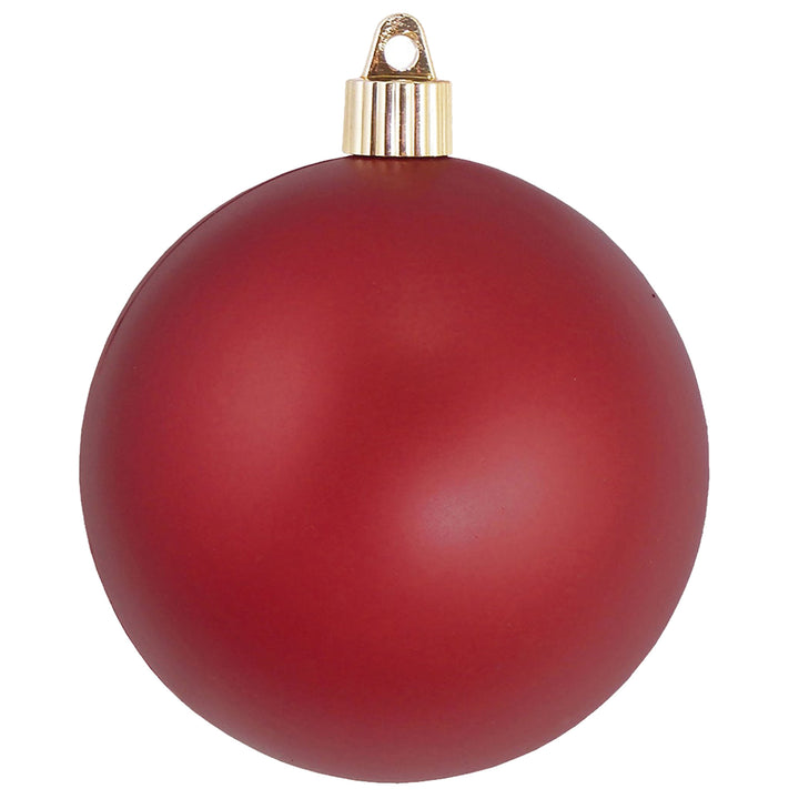 4" (100mm) Commercial Shatterproof Ball Ornament, Red Alert, 4 per Bag, 12 Bags per Case, 48 Pieces