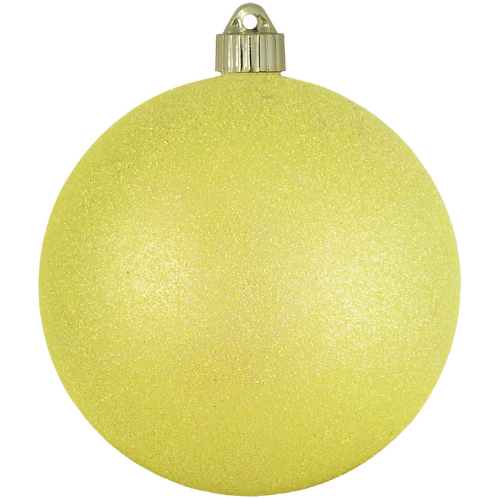 6" (150mm) Large Commercial Shatterproof Ball Ornaments, Neon Yellow, 1/Box, 12/Case, 12 Pieces - Christmas by Krebs Wholesale