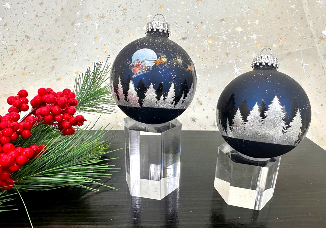 2 5/8" (67mm) Ball Ornaments, Spirit of Christmas Glass Ball assortment, 8/Box, 12/Case, 96 Pieces