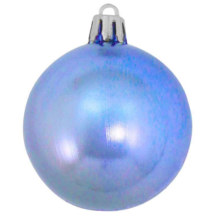 2 1/3" (60mm) Shatterproof Christmas Ball Ornaments, Polar Blue, Case, 16 Count x 12 Tubs, 192 Pieces