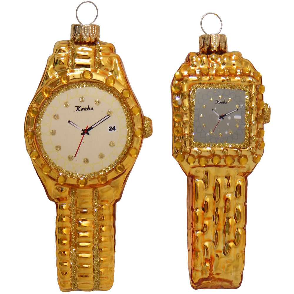 2 5/8" (67mm) Gold Mens and Ladies Wristwatch, Gold, 1/Box, 6/Case, 6 Pieces