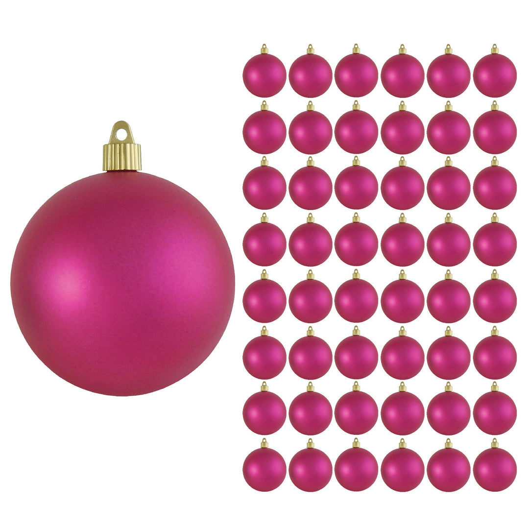 4" (100mm) Commercial Shatterproof Ball Ornament, Matte Glamour, 4 per Bag, 12 Bags per Case, 48 Pieces